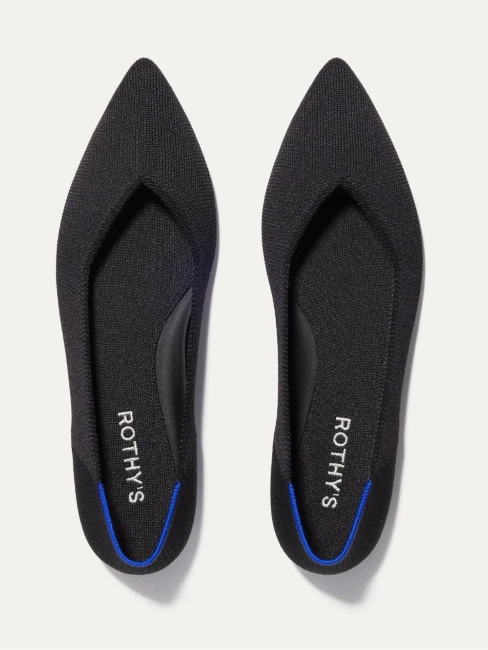 Rothy's The Point Poseidon Black Ballet  Size: 9.5